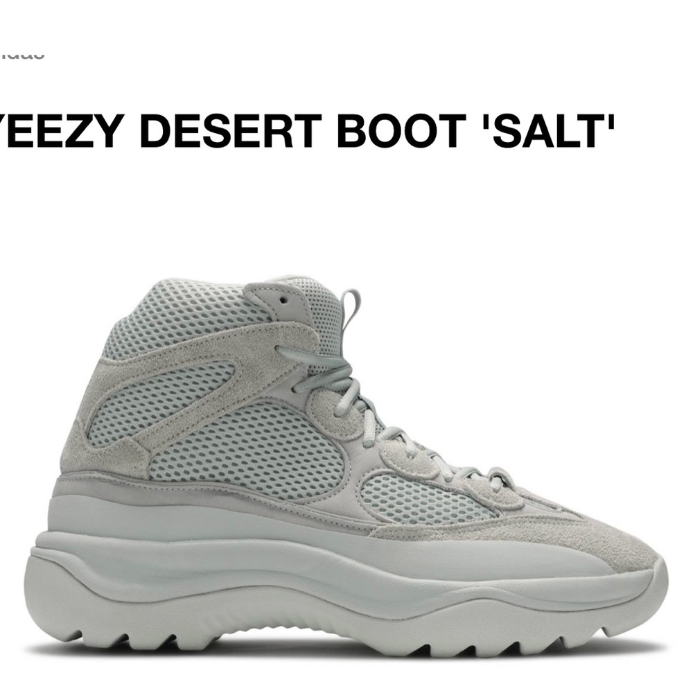 Yeezy Desert Boots Salt Mens Size 10